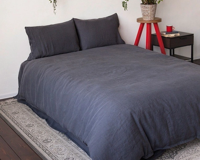 Комплект постельного белья "BEDROOM LINE", 100% лен, графитовый