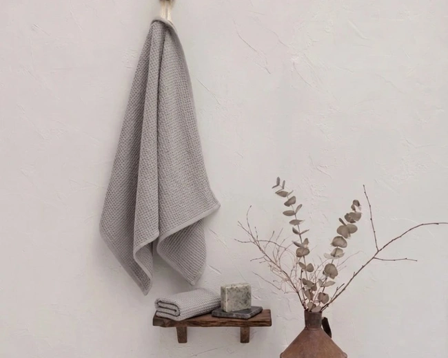 Полотенце  "YOGA TOWEL" вафельное, ТМ "luxberry", серая галька