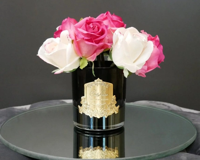Розы ROSE MAGENTA BLUSH GOLD ярко-розовые и бледно-розовые, золотой декор Розы ROSE MAGENTA BLUSH GOLD ярко-розовые и бледно-розовые, золотой декор