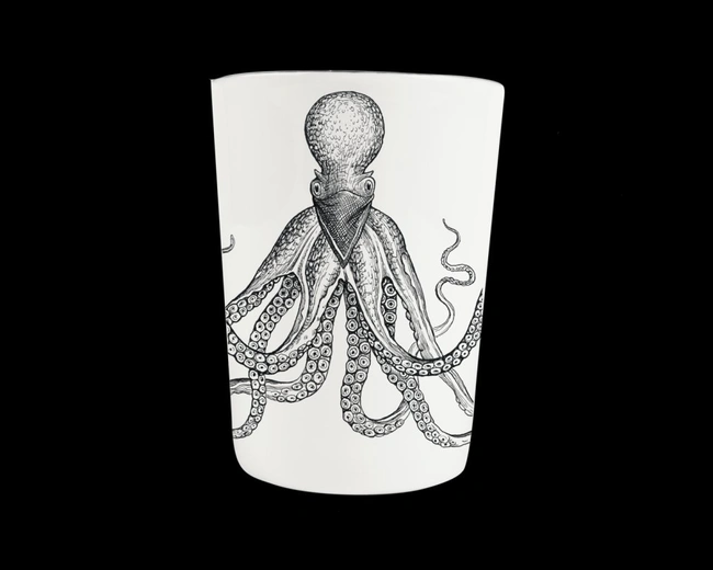 Стаканчик для зубных щеток Rory Dobner OMAR OCTOPUS, 7,5 h10 фарфор
