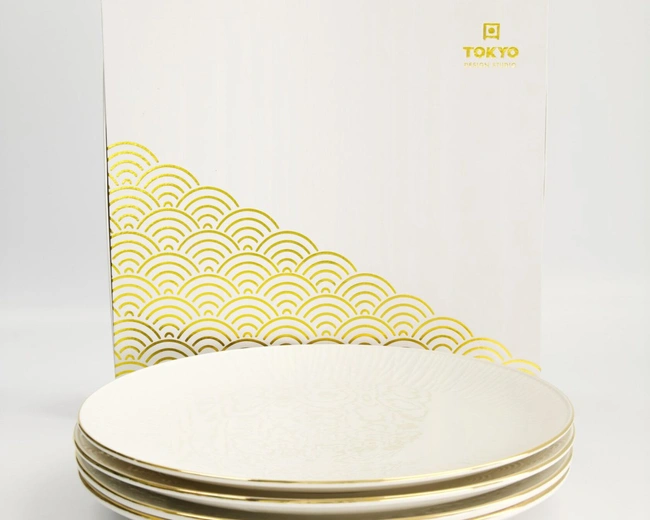 Набор тарелок Nippon White Gold 4 шт 30,5 см, фарфор Набор тарелок Nippon White Gold 4 шт 30,5 см, фарфор