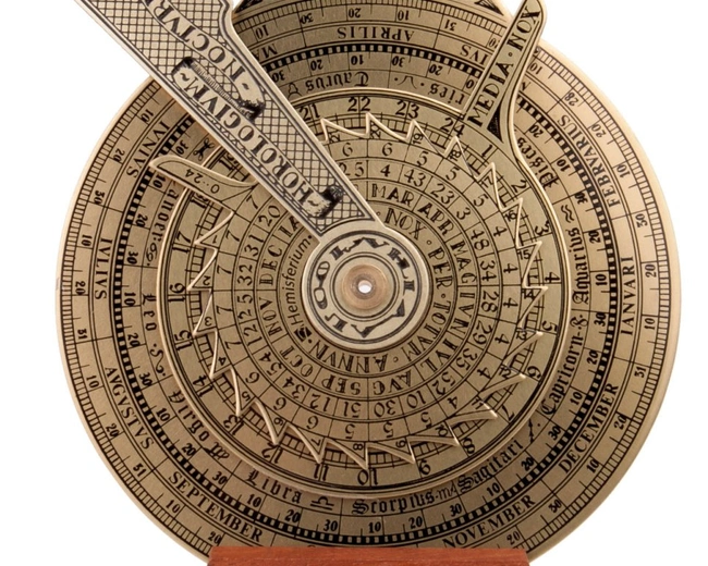 Ночные часы Hemisferium Nocturnal Dial диам 15 Н 16,5 см, бронза