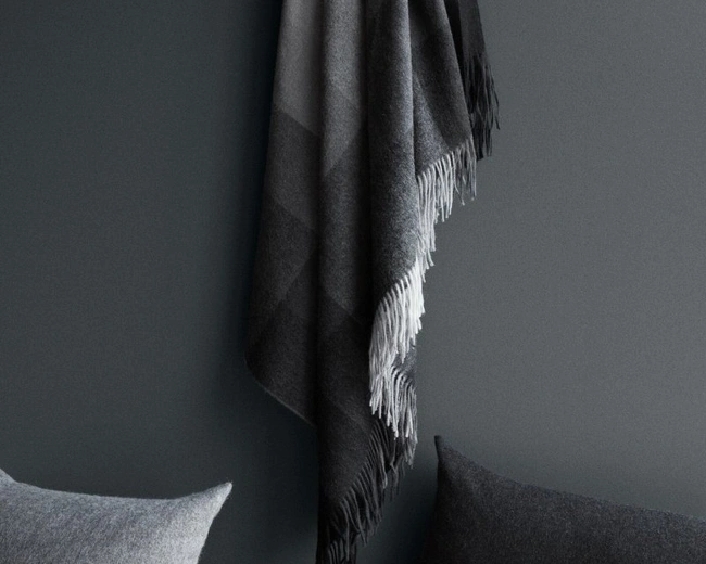 INCA grey Плед 130/200 ,50% альпака + 40% овечья ше рсть + 10% микрофибра, 560 гр