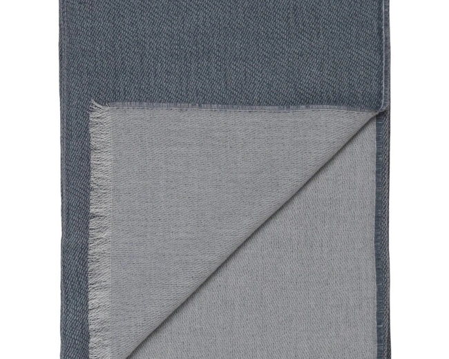 VENICE white/grey blue Плед 130/190 74% беби альпака 26% овечья шерсть 675 гр