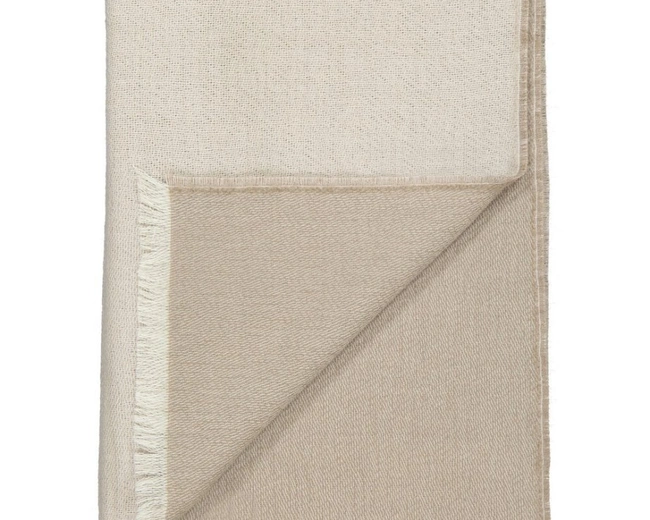 VENICE white/latte Плед 130/190 74% беби альпака 26% овечья шерсть 675 гр