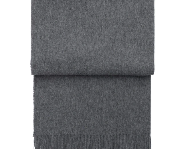 CLASSIC grey Плед 130/200 , 50% альпака + 40% овечья шерсть + 10% микрофибра, 560 гр