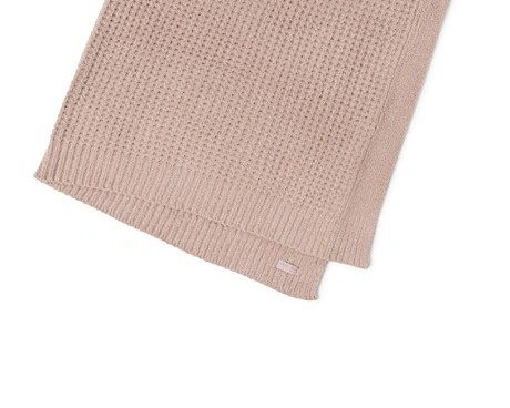 Плед Barefoot Dreams CC WAFFLE 137х183, розовый, трикотаж, рисунок вафельный, 100% полиэстер