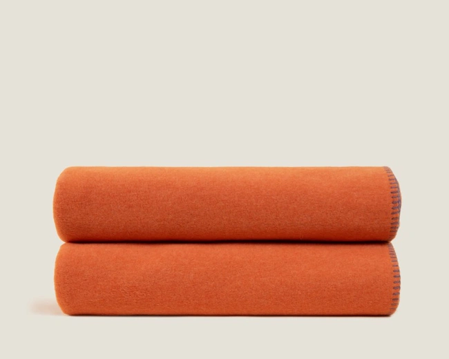 Плед Frati SOFT VISCOSE TERRACOTTA, оранжевый, 130x160, вискоза 30% полиэстер 70%, 510г