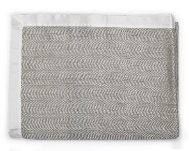 Плед Herringbone 125x175 см, серый, малберри шелк 100%