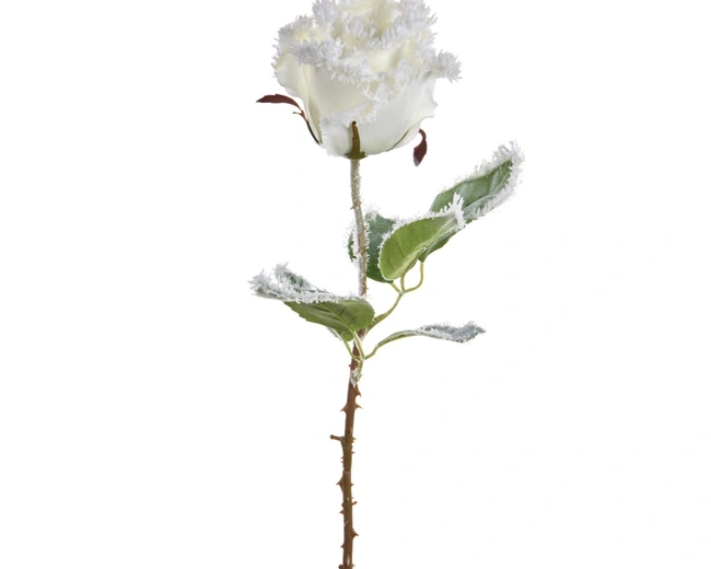 SNOW ROSE Белая роза на стебле, декор, 53 см SNOW ROSE Белая роза на стебле, декор, 53 см