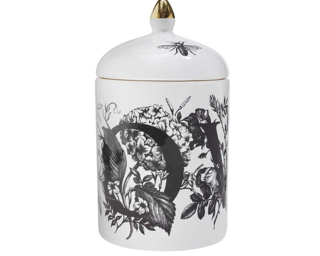 Свеча ароматическая Rory Dobner LOVE FLOWERS 750 гр, дикий инжир и виноград, 9 × 9 × 16 см , фарфор