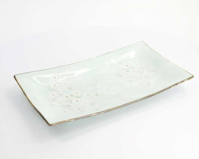 Блюдо прямоугольное Green Cosmos 33,2x19,3x2,2см, керамика Блюдо прямоугольное Green Cosmos 33,2x19,3x2,2см, керамика