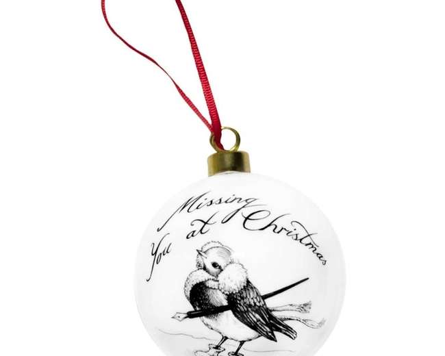 Шарик Rory Dobner MISSING YOU AT CHRISTMAS 8 см, фарфор