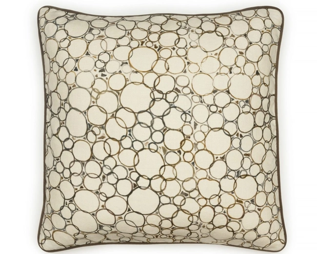 MON_IDA_03PILLOWПодушка 45/45 круги, кант темно-серый, лен