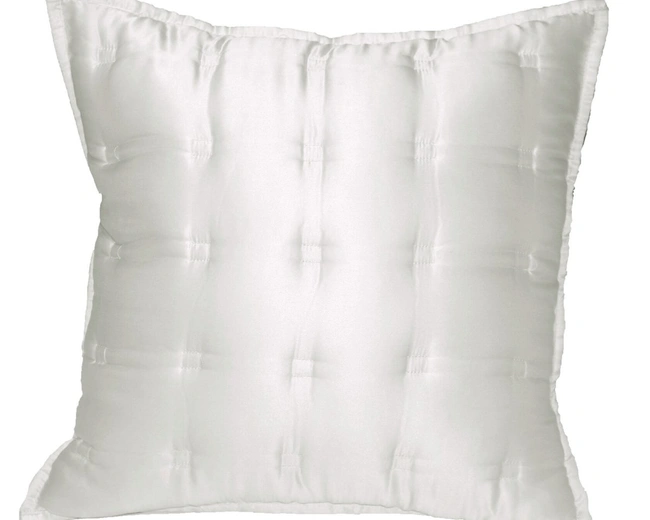 Подушка декоративная GINGERLILY Windsor ivory, 40/40, слоновая кость, шелк, начинка полиэстер