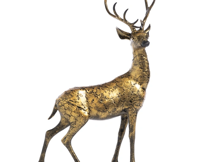 METALL.DEER GLD Фигурка оленя золото антик 56 см METALL.DEER GLD Фигурка оленя золото антик 56 см