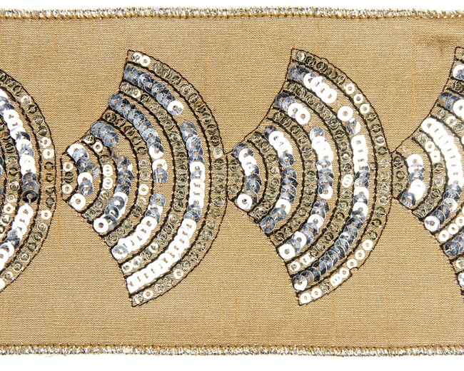 ART DECO RIBBON Лента ар деко золотая ширина 10 см длина 5м