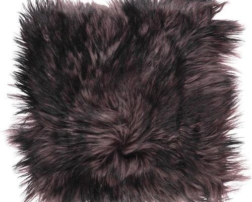 Black/Brown Подушка мех тибетской козы 40x40 Black/Brown Подушка мех тибетской козы 40x40