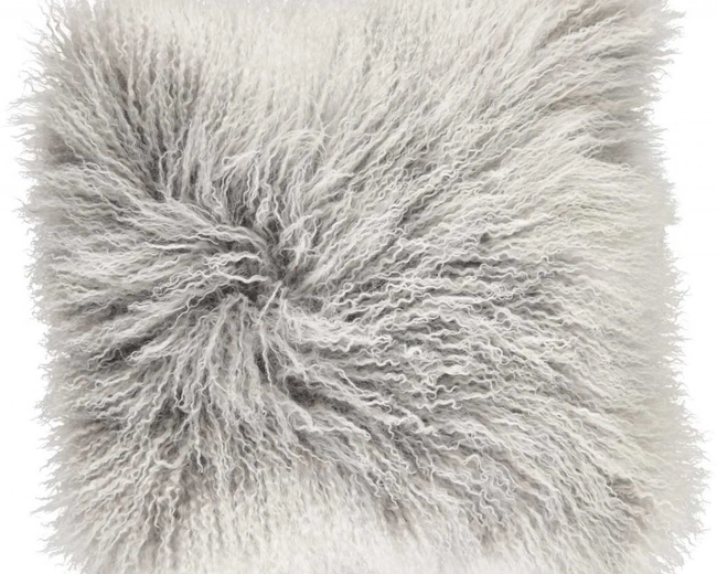 SNOW TIBETAN ASH Подушка мех тибетской козы 40x40 SNOW TIBETAN ASH Подушка мех тибетской козы 40x40