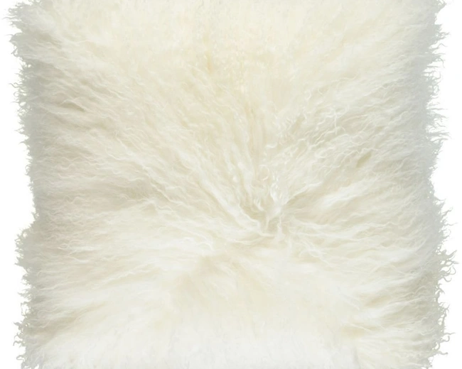 Tibetan Ivory Подушка мех тибетской козы 40x40 Tibetan Ivory Подушка мех тибетской козы 40x40