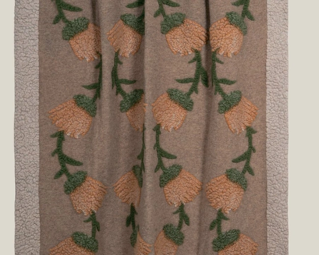 Плед Frati FANE SAFFRON 150x190, шерсть 80% полиэстер 20%, 900г