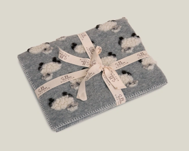 Плед детский LITTLE GREY SHEEP 75x100, шерсть 80% полиэстер 20%, 450гр