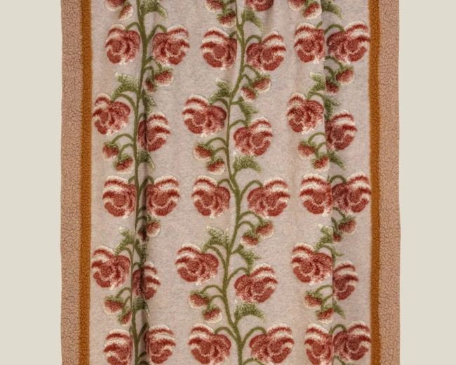 Плед Frati LANDSCAPE PEONY150x190, шерсть 80% полиэстер 20%, 900г