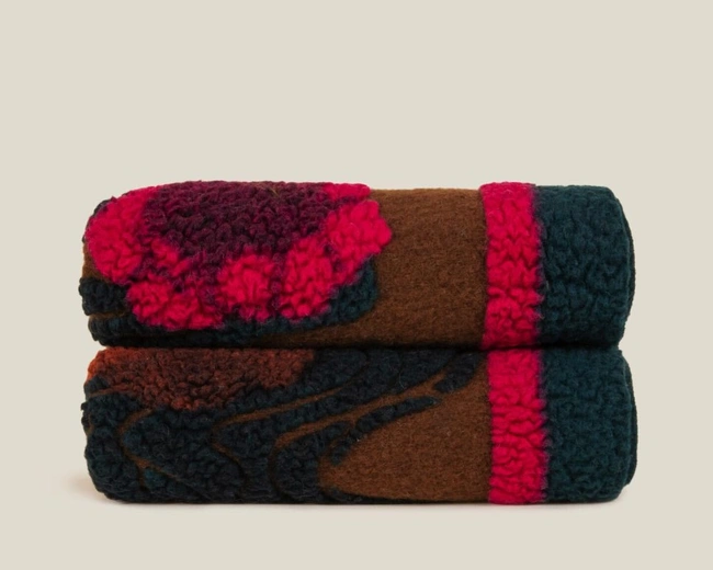 Плед Frati FLOWERTIGER 150x190, шерсть 80% полиэстер 20%, 900г