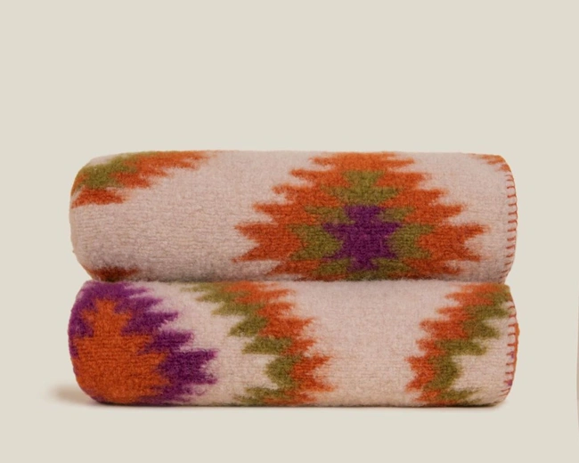 Плед MARY NATIVE CREAM 150x200 шерсть 55% полиэстер 45%, 1070г