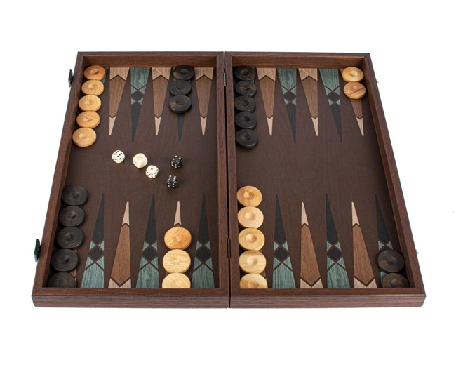 BACKGAMMONНарды, дерево, 48x26 см, печатный рисунок Арт-деко, ручная работа