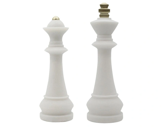 CHESSФигуры шахматные декоративные, набор 2 шт, полирезин под мрамор, 36h/41h CHESSФигуры шахматные декоративные, набор 2 шт, полирезин под мрамор, 36h/41h