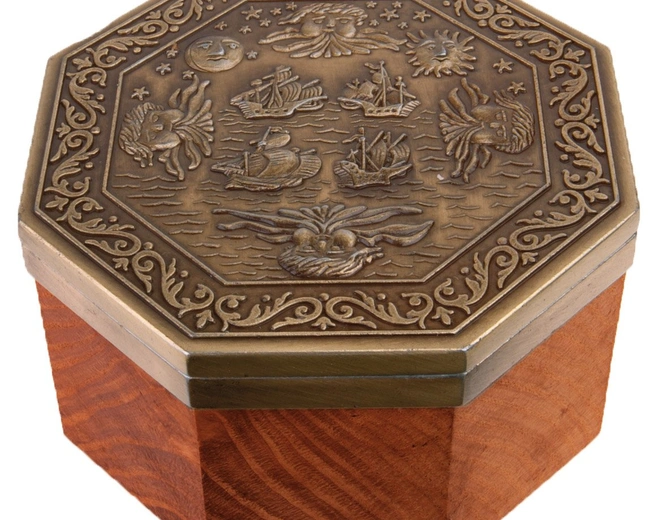 Морской компас Hemisferium Cardan compass диам 10 Н 5,8 см, бронза