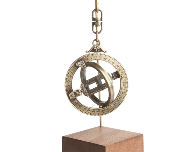 Миниатюрное астрономическое кольцо Hemisferium Miniature Astronomical Ring Dial диам 4,5 см толщина