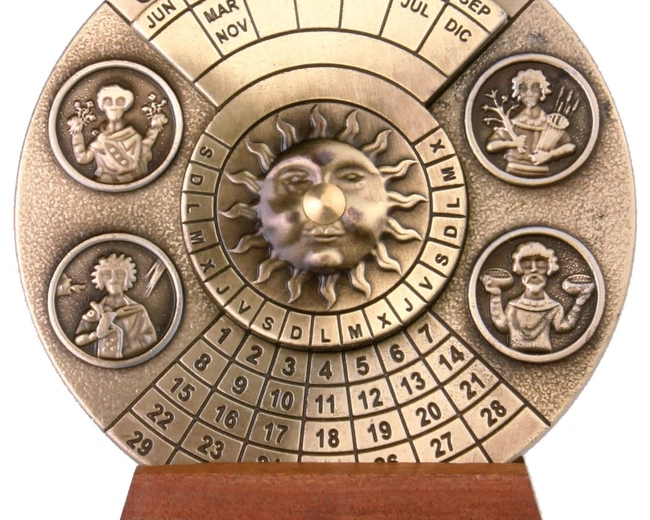 Вечный календарь диам 9 см Hemisferium Perpetual Calendar , бронза