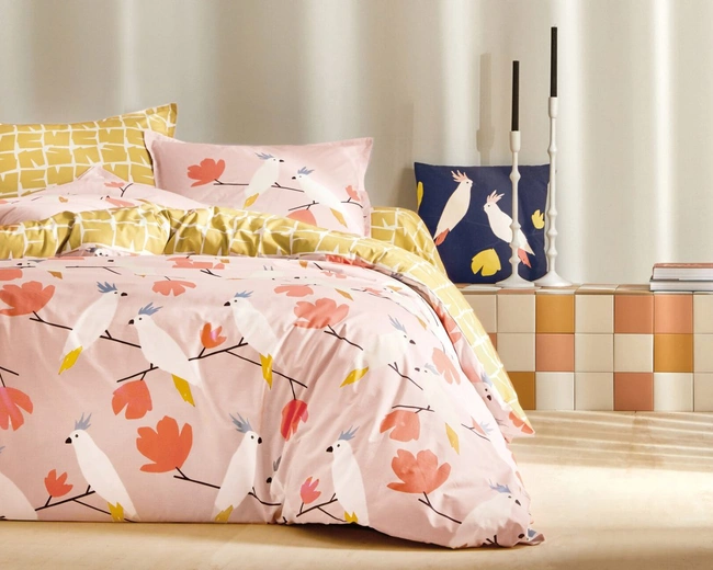 Постельное бельё LOVE BIRDS PETAL пододеяльник 155х200 простынь 180х290 наволочка 50х75*2шт Постельное бельё LOVE BIRDS PETAL пододеяльник 155х200 простынь 180х290 наволочка 50х75*2шт