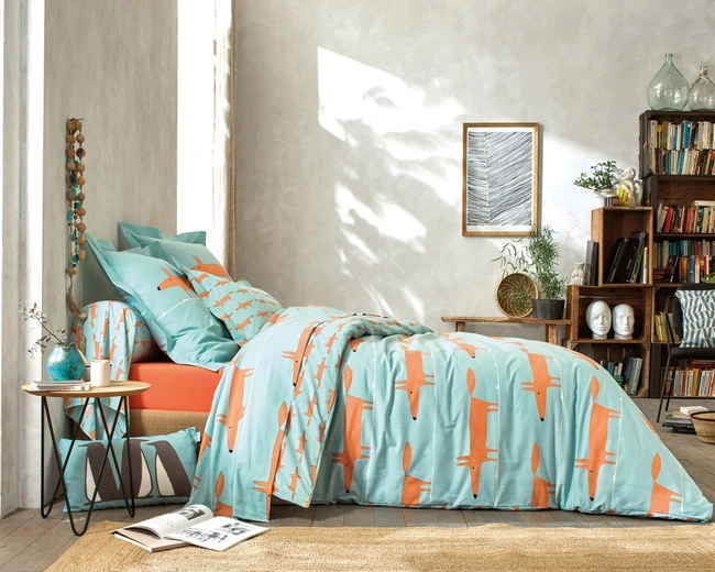 Постельное бельё MR FOX CELADON пододеяльник 155x200, простынь 180х290, наволочки 50х75*2шт Постельное бельё MR FOX CELADON пододеяльник 155x200, простынь 180х290, наволочки 50х75*2шт
