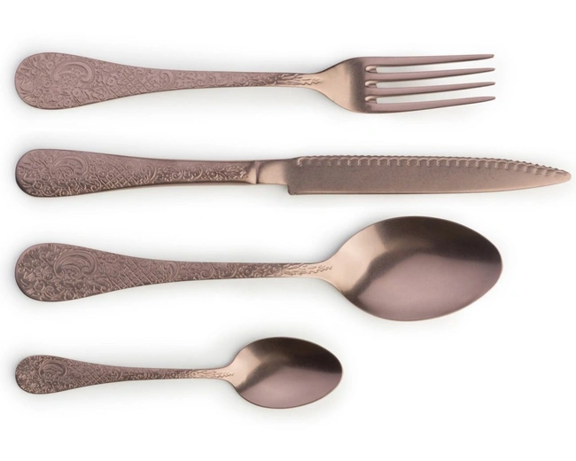 Столовые приборы Herdmar BETTY MAT CHOCO 45 , сталь 18/10, матовый шоколад, 24 шт. Столовые приборы Herdmar BETTY MAT CHOCO 45 , сталь 18/10, матовый шоколад, 24 шт.