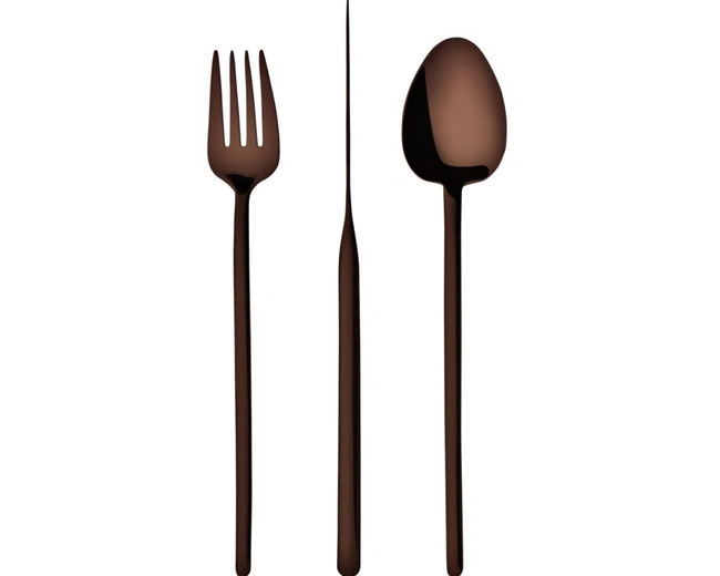 Столовые приборы STICK CHOCOLATE 91, сталь 18/10, цвет шоколадный, 24 шт. Столовые приборы STICK CHOCOLATE 91, сталь 18/10, цвет шоколадный, 24 шт.