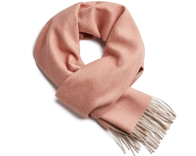 FISHBONE NUDE PINK-BEIGEШарф, ткань в ёлочку, 30х200 100% беби альпака FISHBONE NUDE PINK-BEIGEШарф, ткань в ёлочку, 30х200 100% беби альпака