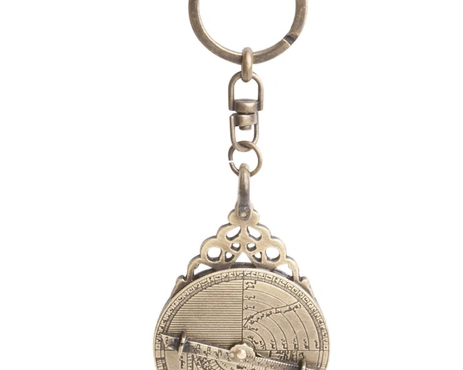Брелок астролябия Hemisferium Eastern Astrolabe Key Ring диам 4,5 см толщина 5 мм, бронза