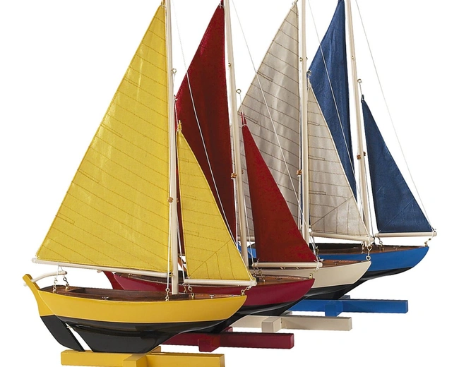 Корабль AUTHENTIC MODELS Sunset Sailors красный, 26Х7 Н40, дерево
