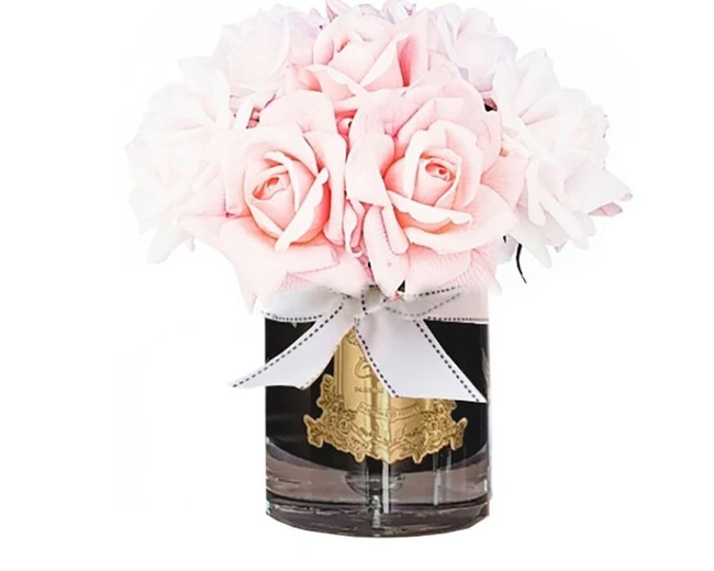 GRAND BOUQUET black glass mixed pinkБольшой букет роз, 2 спрея по 10 мл, черная ваза, розов