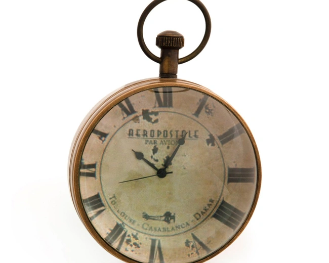 Часы Eye of Time AUTHENTIC MODELS, диам 7,5 Н 11,5 см, латунь, отделка бронза