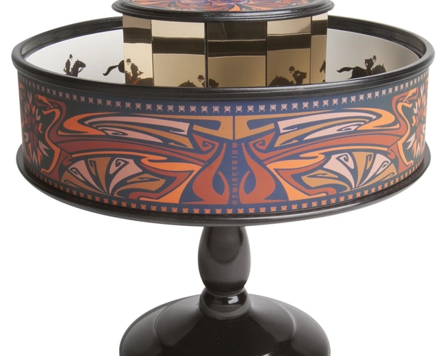 Праксиноскоп в стиле модерн Hemisferium Moderniste Black Praxinoscope диам 20cm Н 22 см, дерево