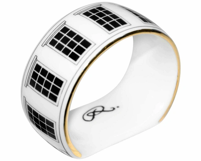 Держатель кольцо для салфеток Rory Dobner BEAUTIFUL BUILDINGS WINDOWS, фарфор