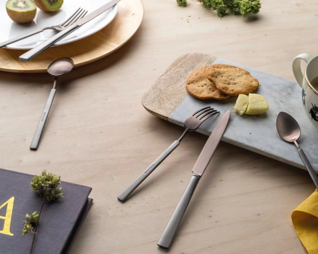 Столовые приборы VINTAGE anthracite chocolate mat 31 сталь 18/10, цвет серый и шоколад, матовый 24шт