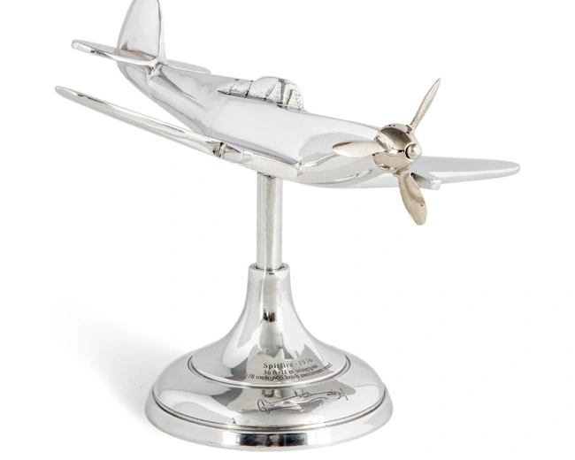 Самолет AUTHENTIC MODELS Spitfire 19х20 Н14,5 см , авиационный алюминий, полированный