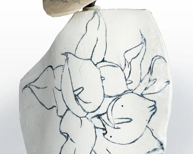 DRAPEEФигура женщины, керамика, японская техника Raku, 30 см