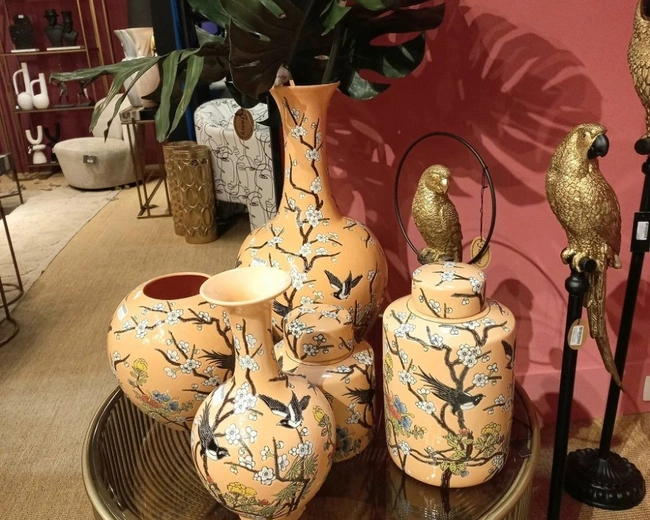 BIRDSВаза, коралловый, D26x26h, керамика BIRDSВаза, коралловый, D26x26h, керамика