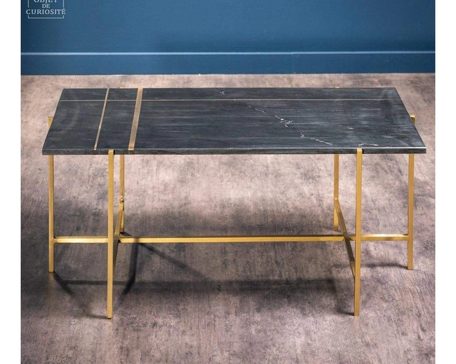 Coffee tableЖурнальный столик 93х42 Н40 см, металл, мрамор